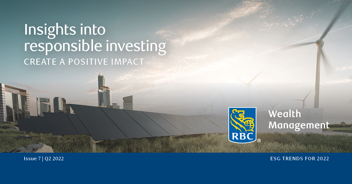 Insights into Responsible Investing: Create a positive impact - image of solar and wind field.
