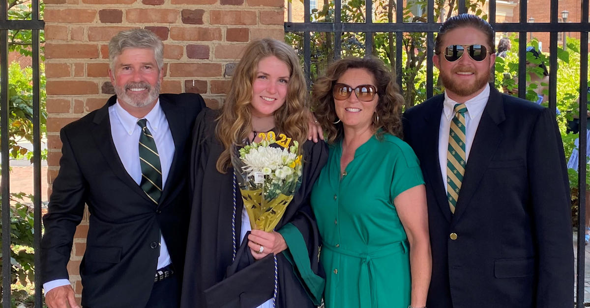 Cat Weber and family at her college graduation