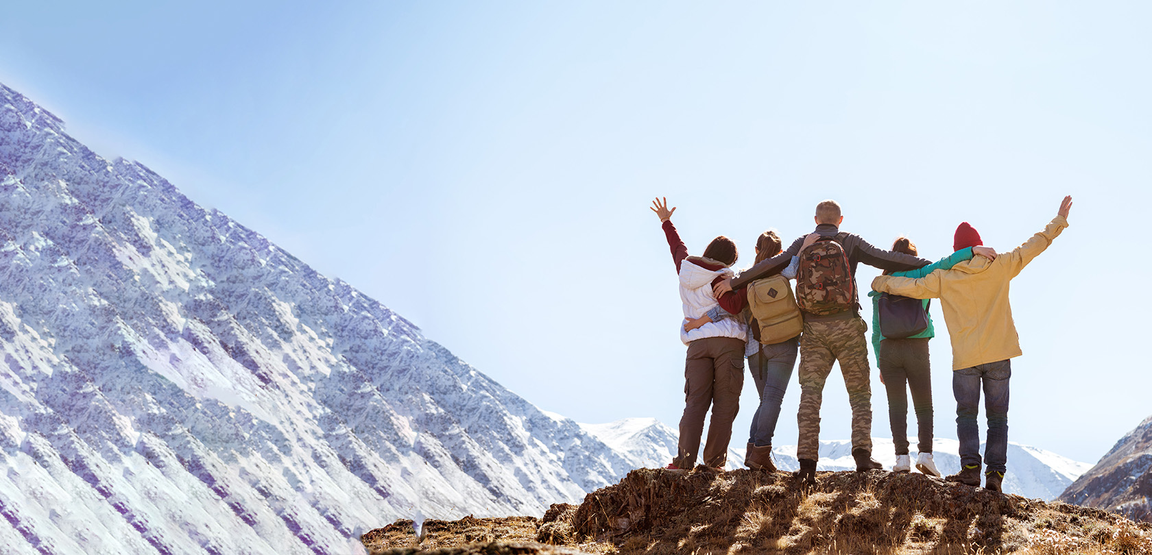 People on mountain