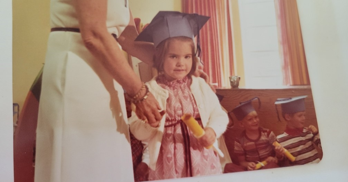 Cole at her first graduation.