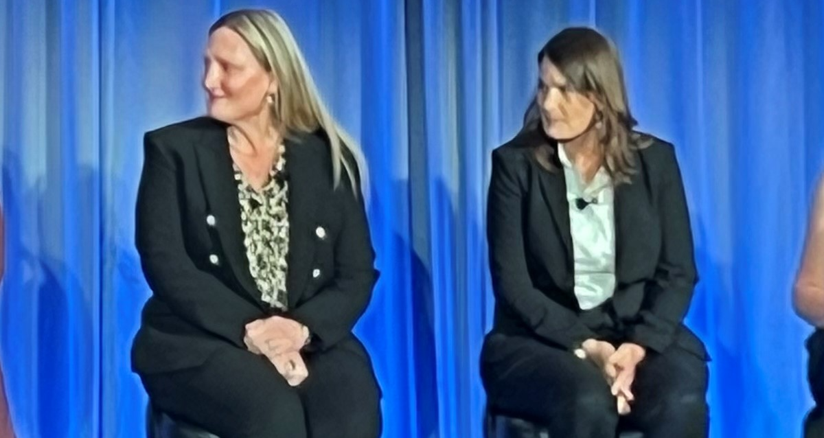 Ashley Baerwaldt and I onstage at RBC's Women Financial Advisors' conference in November 2025.