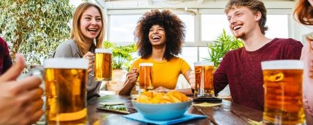 Image of people drinking beverages