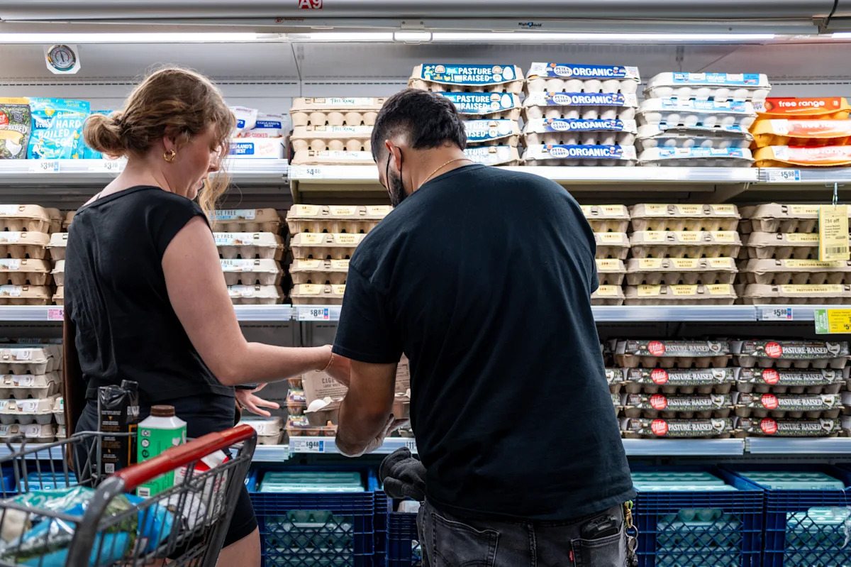 Consumer confidence fell in July as higher grocery and gas prices weighed on Americans' views of the economy, according to a survey from the Conference Board.