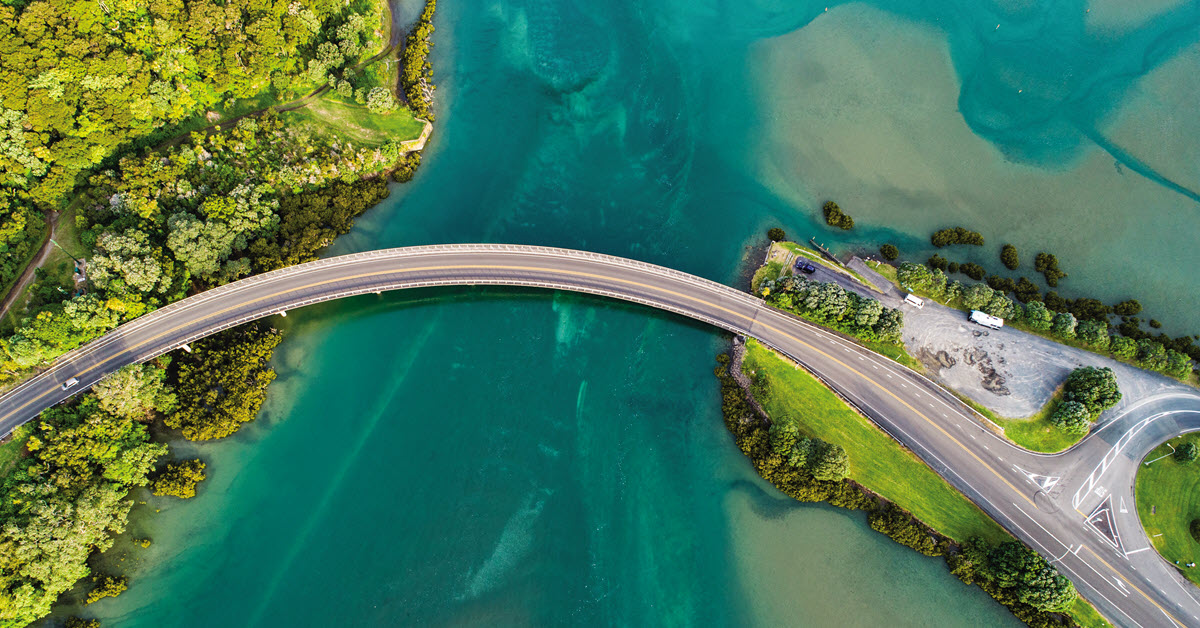 Bridge over an ocean