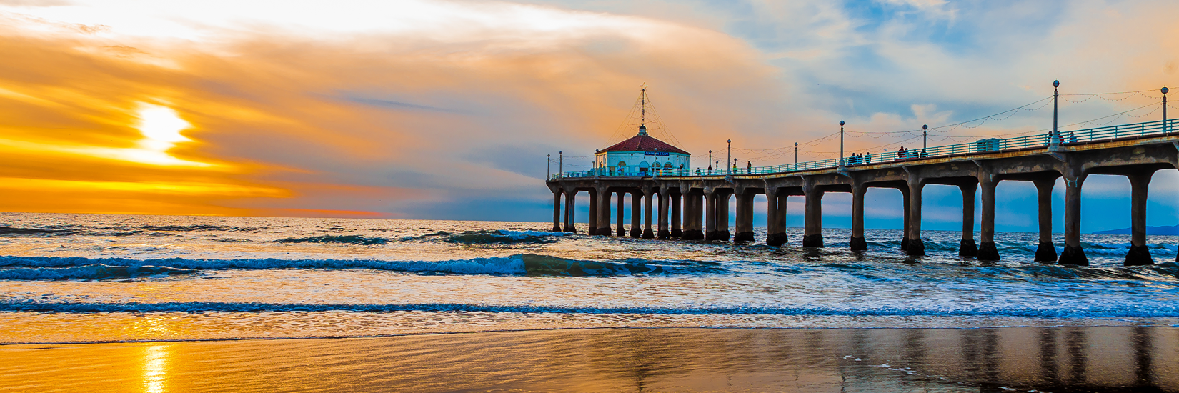 Image of Manhattan Beach Pier at sunset