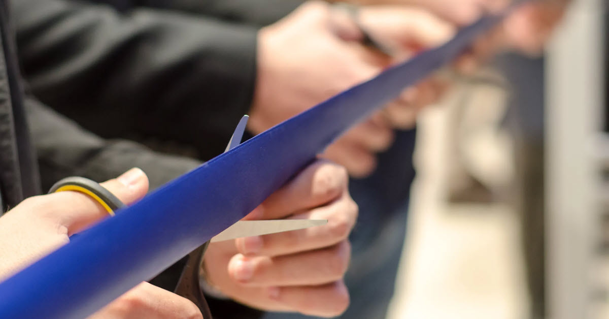 Formal ribbon cutting