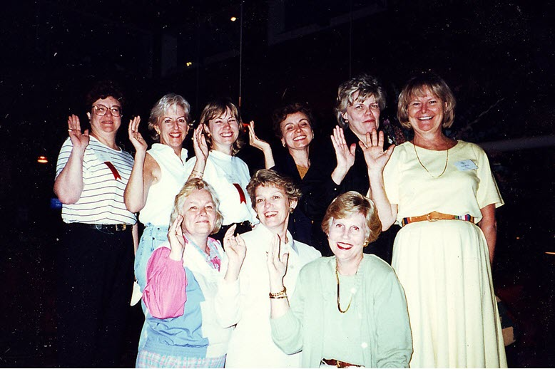 Historical photo of members of WAFA (1996)