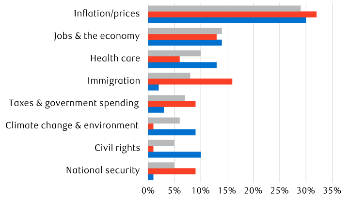 Top issues of concern to adults