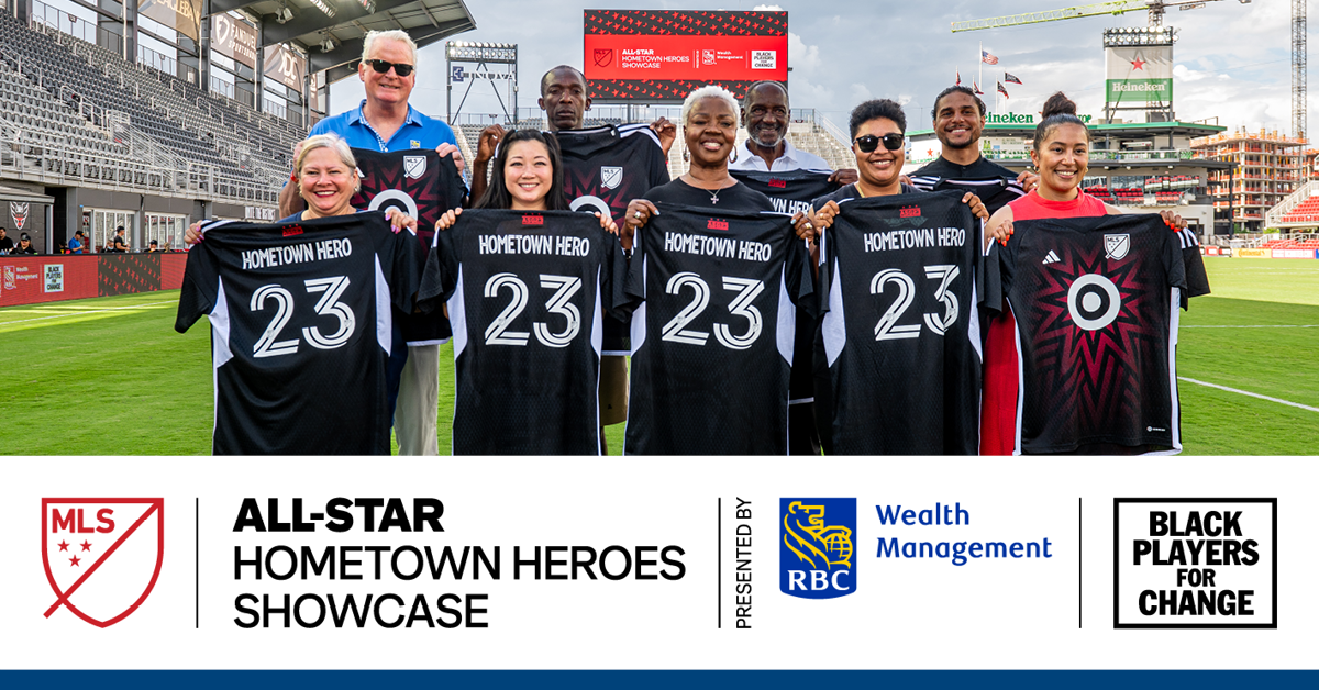 All Star Hometown Heroes Showcase - group of people holding up hometown hero jerseys