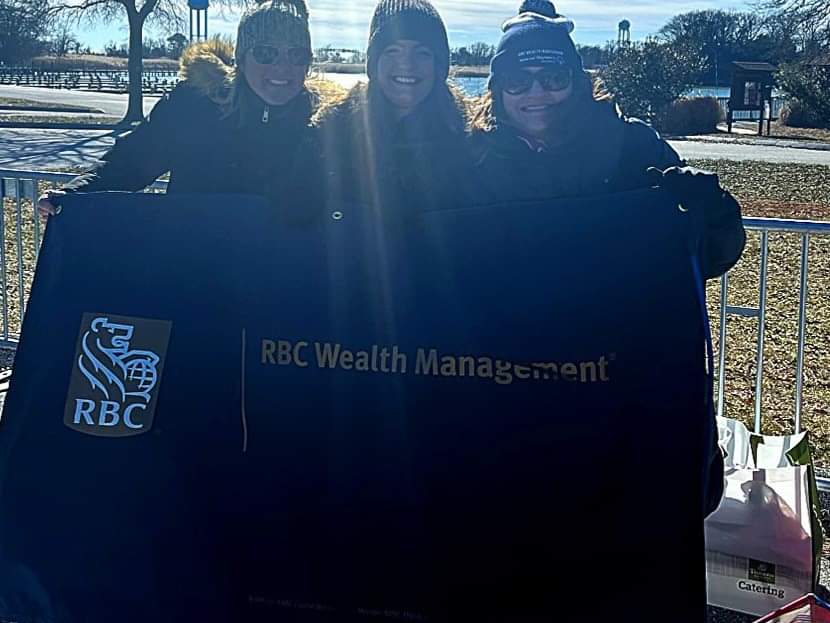 Gina, Jenna and Chrissy braving the cold for a great cause!