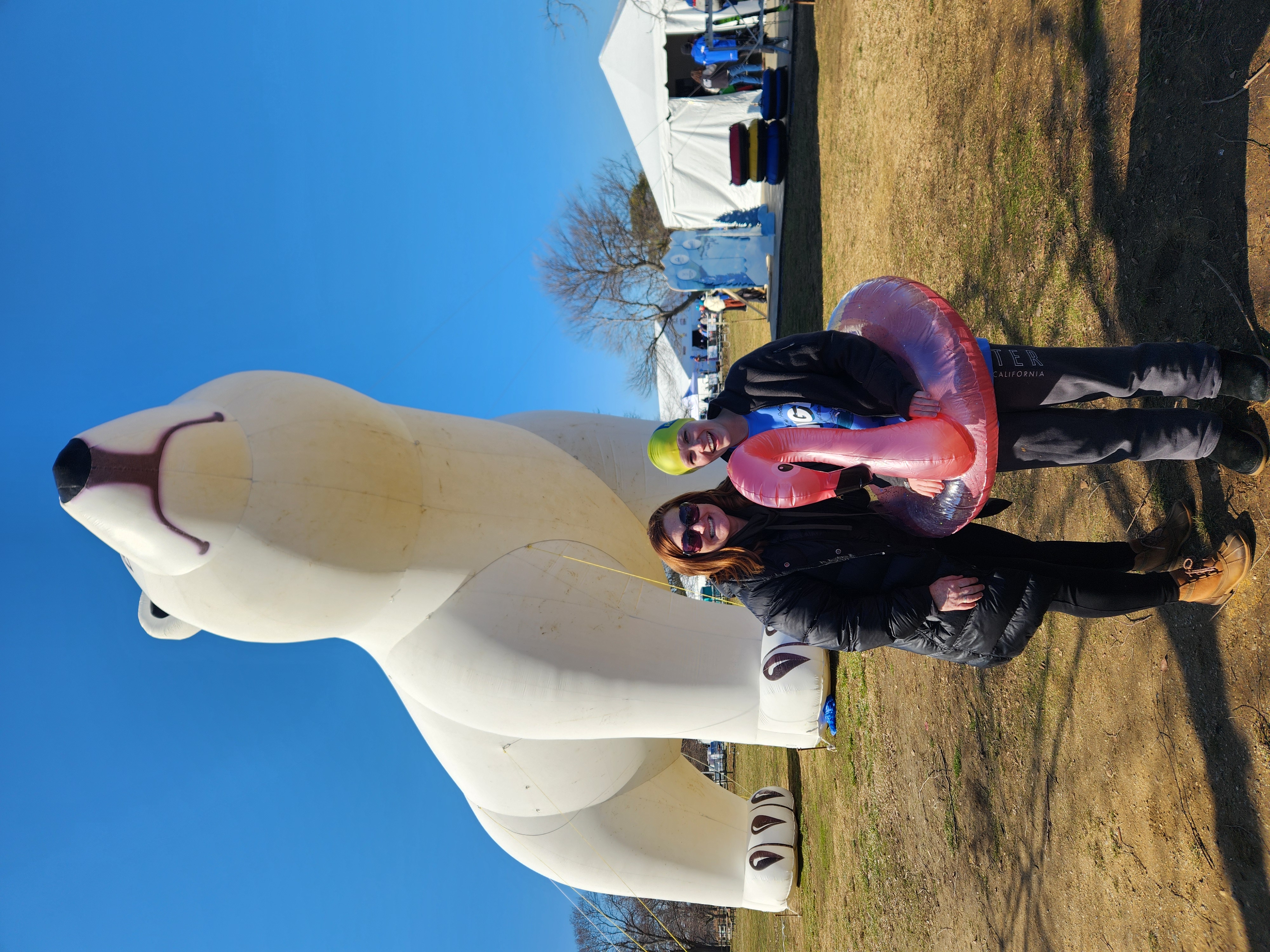 Gina, Jenna and Chrissy braving the cold for a great cause!